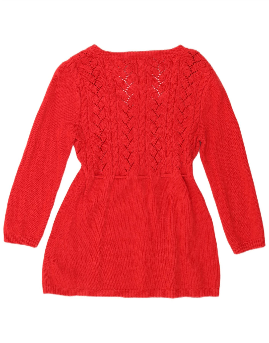 MICHAEL KORS Damski sweter z rękawem 3/4 i dekoltem w łódkę UK 12 Średni czerwony
