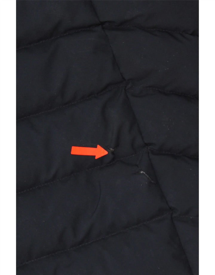 Damski ocieplany płaszcz z kapturem Superdry UK 10, mały, granatowy, poliester