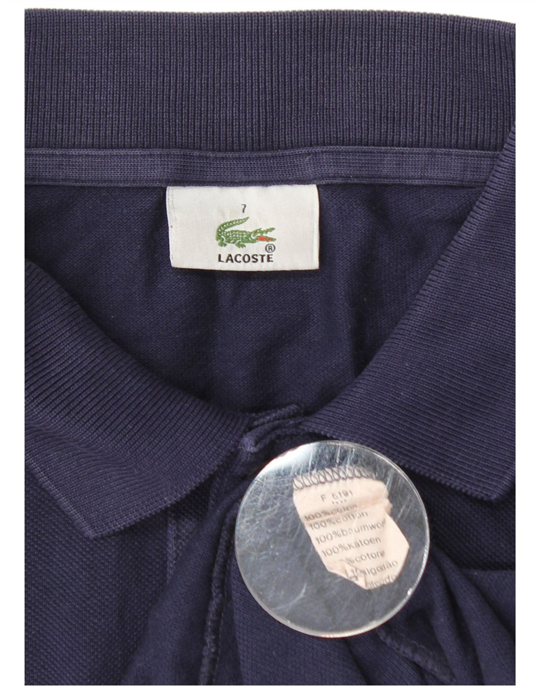 Męska koszulka polo Lacoste z długim rękawem, rozmiar 7, 2XL, granatowa, bawełniana