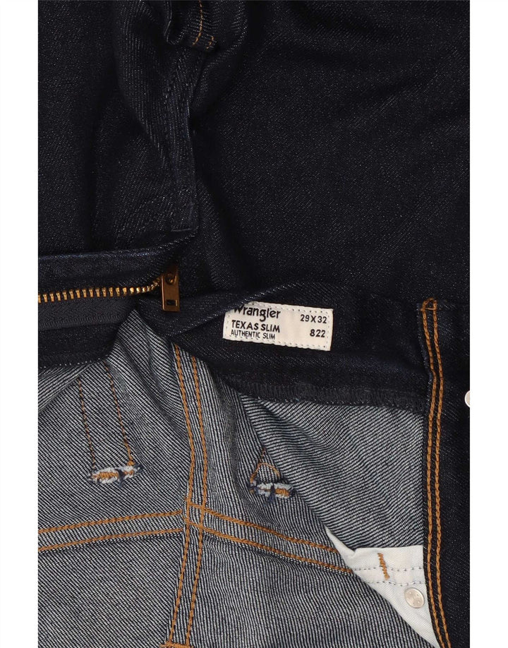 Damskie jeansy Wrangler Texas Slim W29 L32 Granatowe, bawełniane