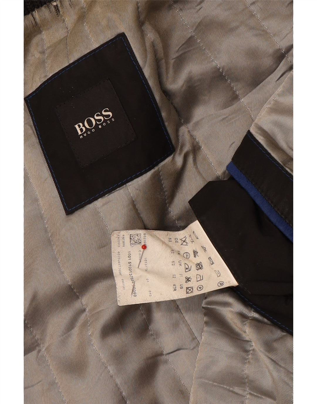 Płaszcz męski Hugo Boss EU 52 XL, szara wełna