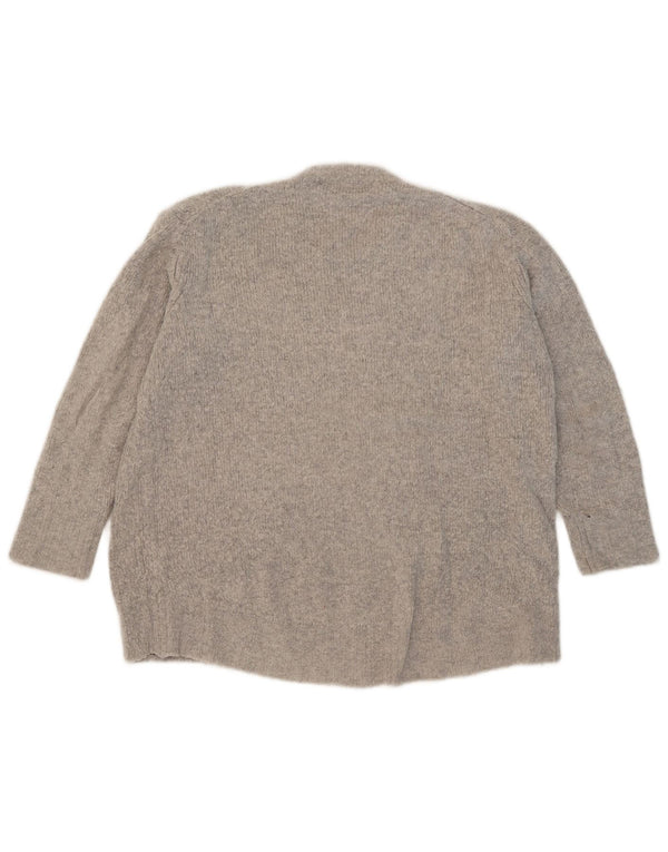 Damski sweter Zara z rękawami 3/4 i okrągłym dekoltem, UK 10 Small Grey