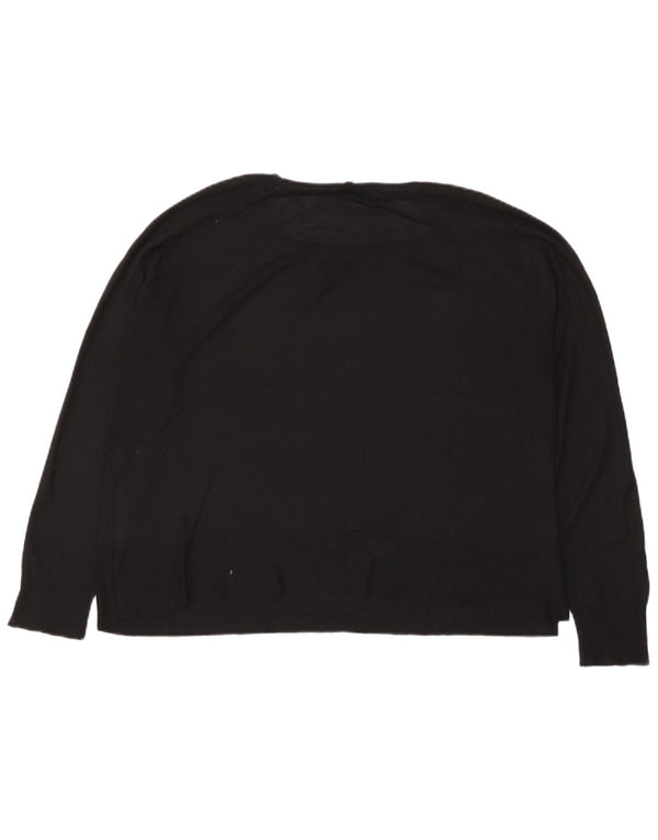 Damski sweter Zara Crop Oversize z dekoltem w łódkę UK 10 Small Black