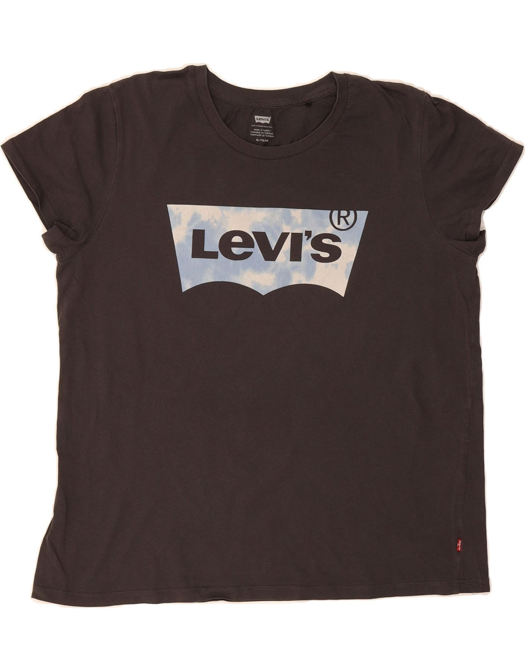 LEVI'S Womens Graphic T-Shirt Top UK 18 XL Black Vintage Levi's and Second-Hand Levi's from Messina Hembry 