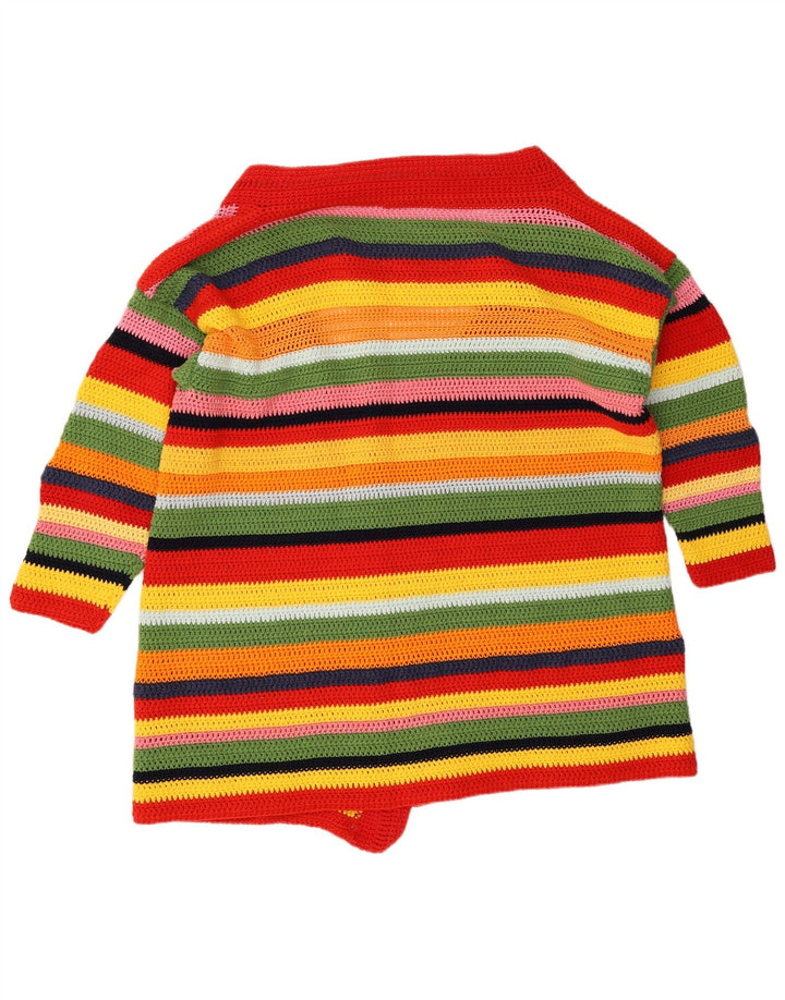 Vintage damski sweter rozpinany o przedłużonym fasonie UK 14, średni, wielobarwny