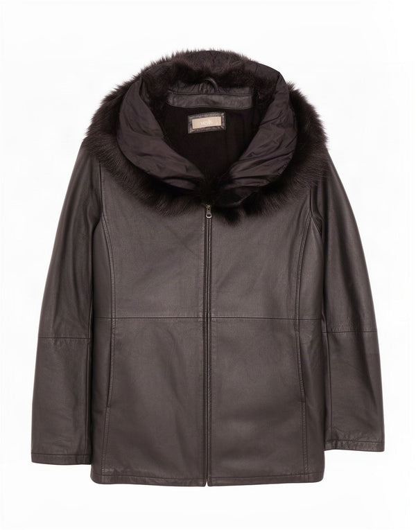 Damski płaszcz skórzany Wallis oversize UK 10, mały, czarny
