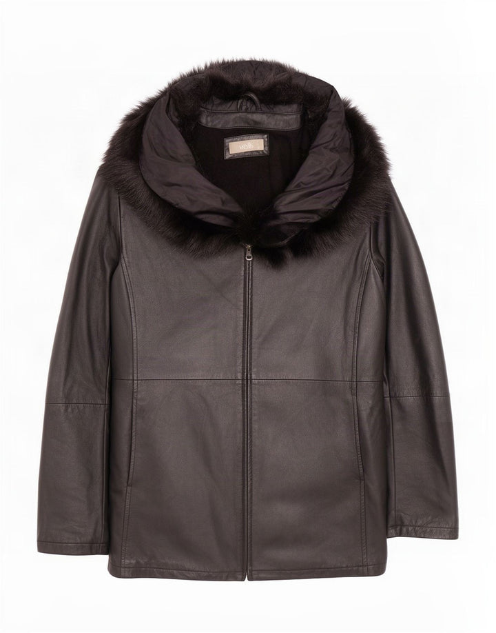 Damski płaszcz skórzany Wallis oversize UK 10, mały, czarny