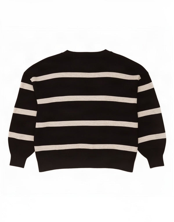 Marks & Spencer Damski sweter z dekoltem w kształcie litery V, UK 18 XL, w czarne paski