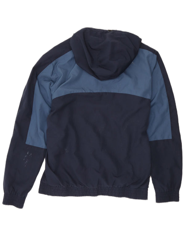 Męska kurtka przeciwdeszczowa z kapturem Umbro UK 42 XL Granatowy poliester w blokach kolorów
