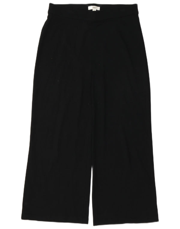 Marks & Spencer Damskie spodnie codzienne z wysokim stanem UK 14, duże, W32 L26, czarne