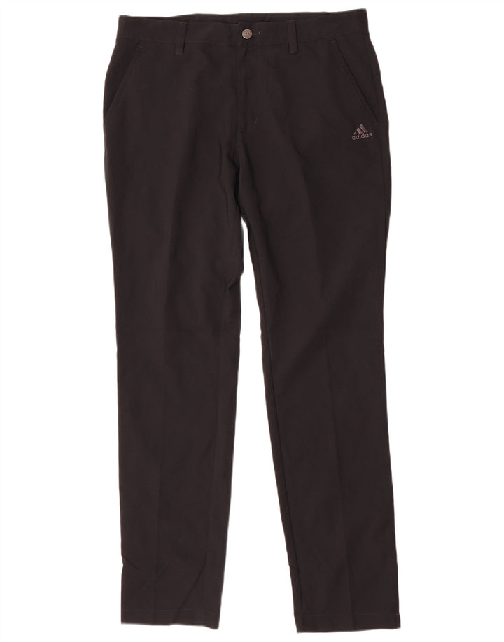 Męskie spodnie Chino Adidas Slim W32 L32 Czarny poliester