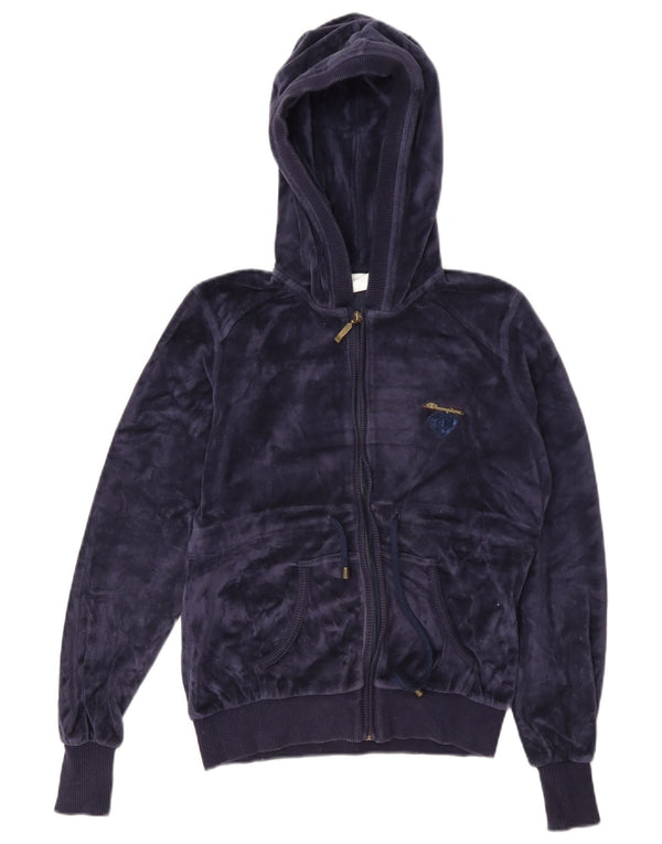 Sweter damski Champion, aksamitny, zapinany na zamek, UK 10, mały, granatowy