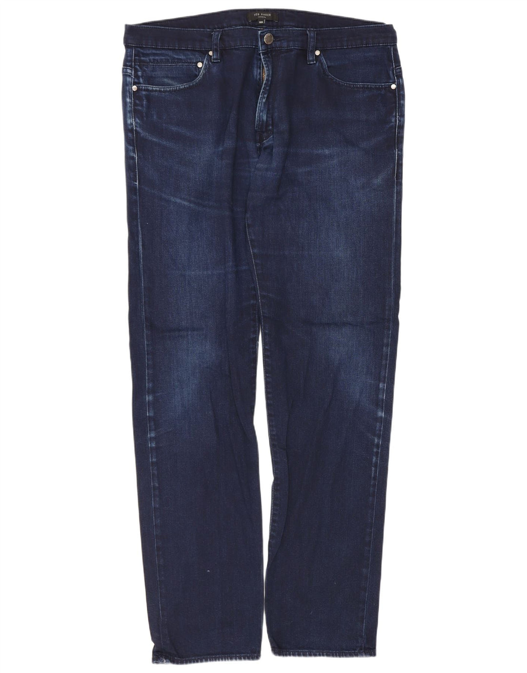 Męskie jeansy o prostym kroju Ted Baker W36 L31, niebieskie, bawełniane