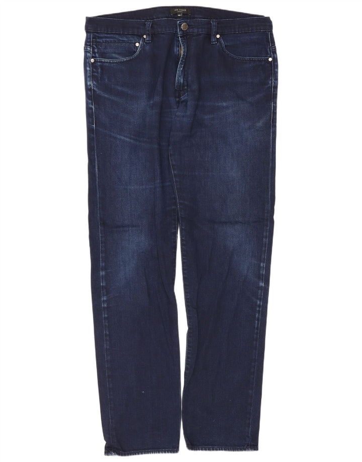 Męskie jeansy o prostym kroju Ted Baker W36 L31, niebieskie, bawełniane