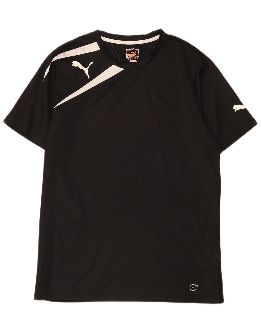 T-shirt męski Puma Top, średni czarny poliester z blokami kolorów