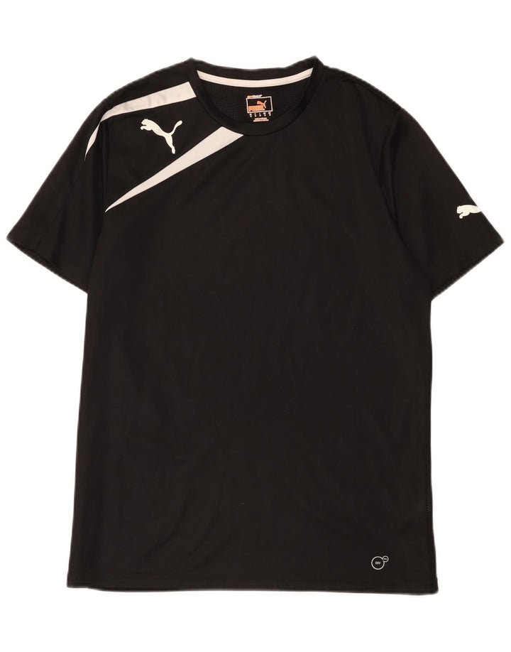 T-shirt męski Puma Top, średni czarny poliester z blokami kolorów