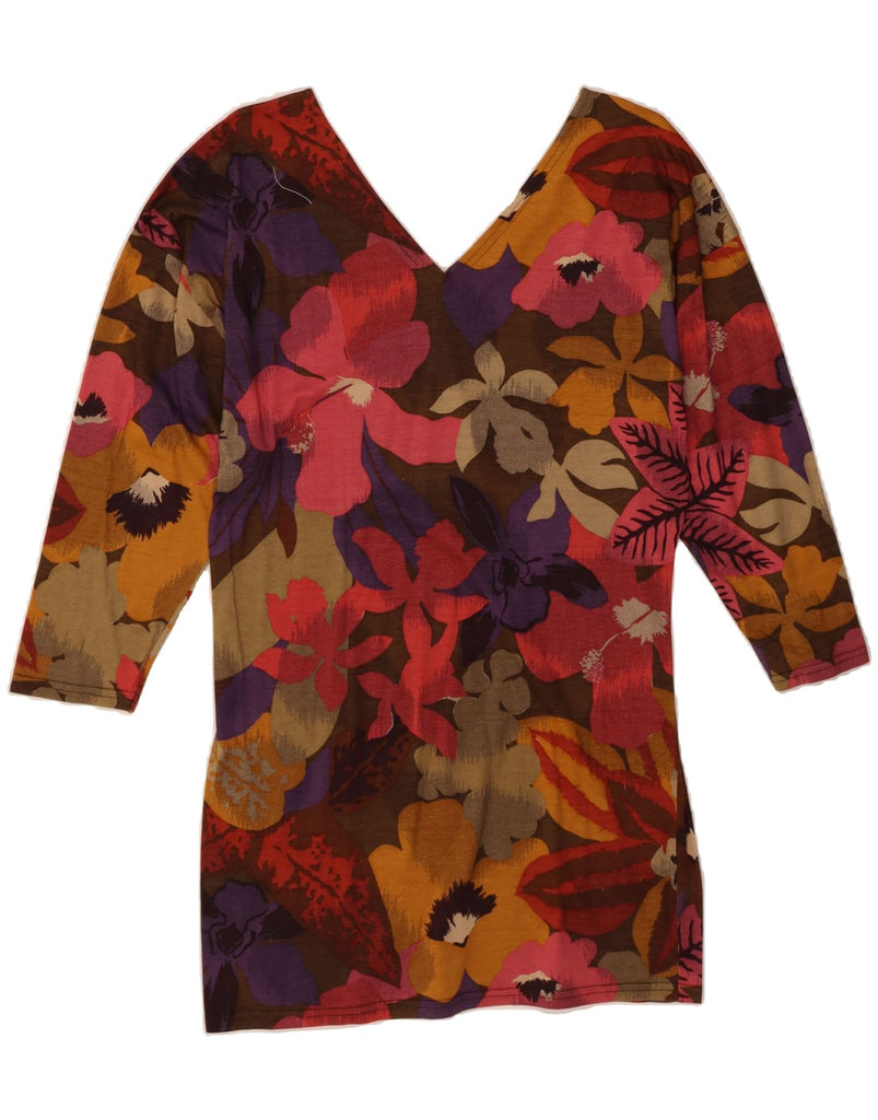 MONDI Womens 3/4 Sleeve Blouse Top EU 38 Medium Multicoloured Floral Vintage Mondi and Second-Hand Mondi from Messina Hembry 