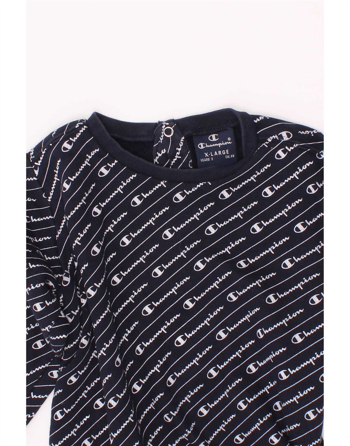 Chłopięca bluza z grafiką Champion, 2-3 lata XL, granatowa