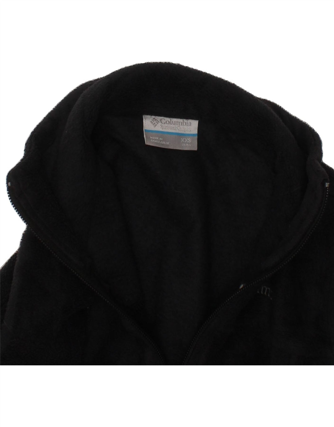 COLUMBIA Boys Fleece Jacket 4-5 Years 2XS Black Polyester Vintage Columbia and Second-Hand Columbia from Messina Hembry 