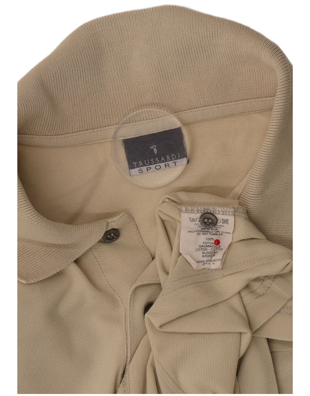 Męska koszulka polo Trussardi XL, beżowa, bawełniana