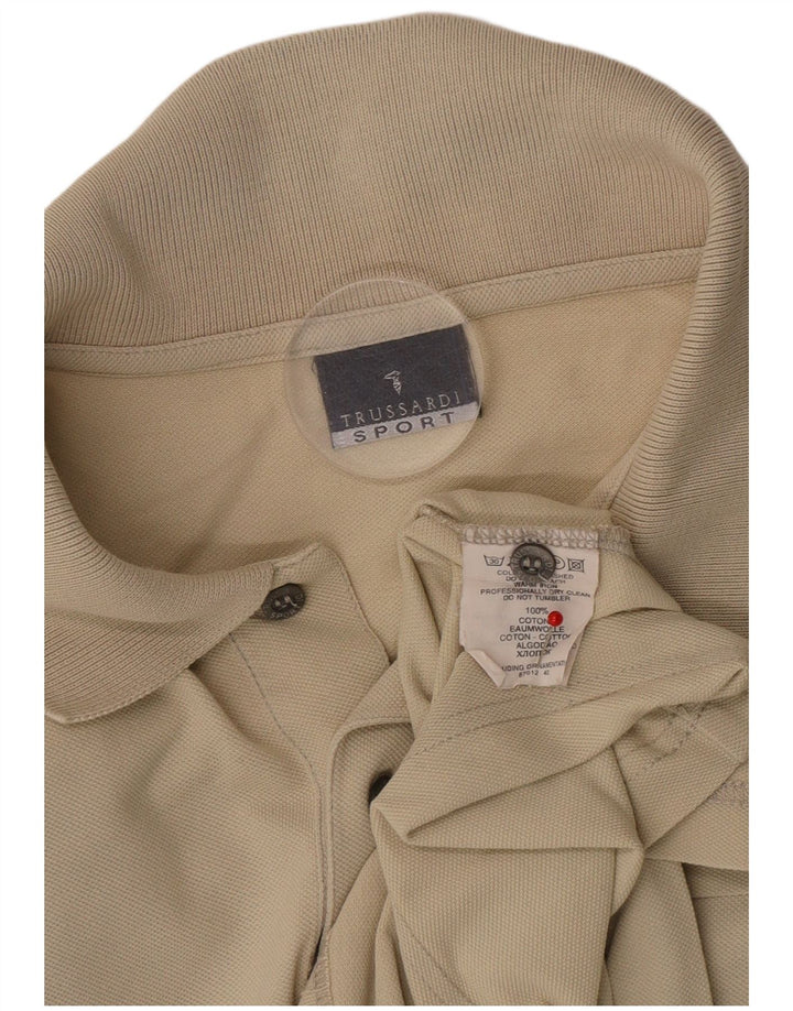 Męska koszulka polo Trussardi XL, beżowa, bawełniana