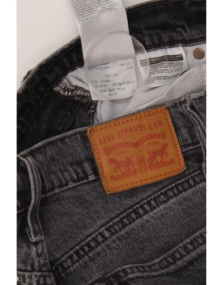 Damskie proste dżinsy Levi's W27 L26 Szara bawełna