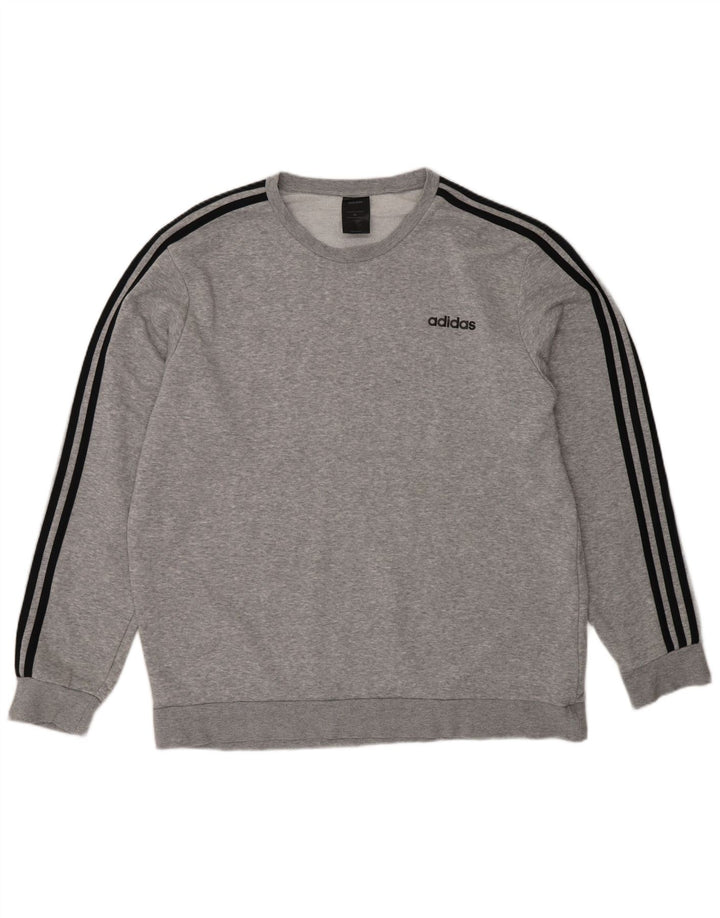 Bluza męska Adidas XL, szara, nakrapiana bawełna