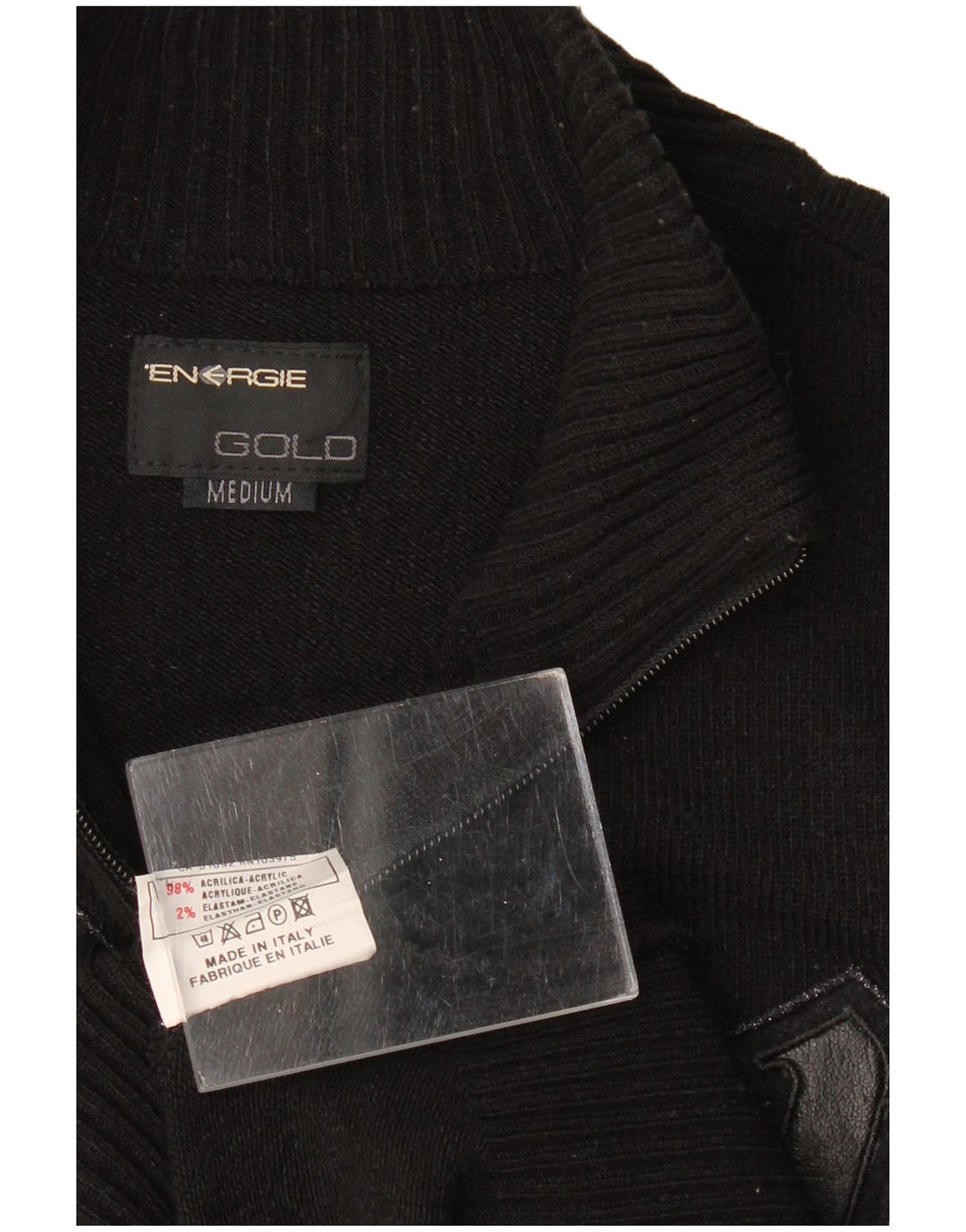 Damski sweter bez rękawów Energie UK 12 Średni czarny akryl