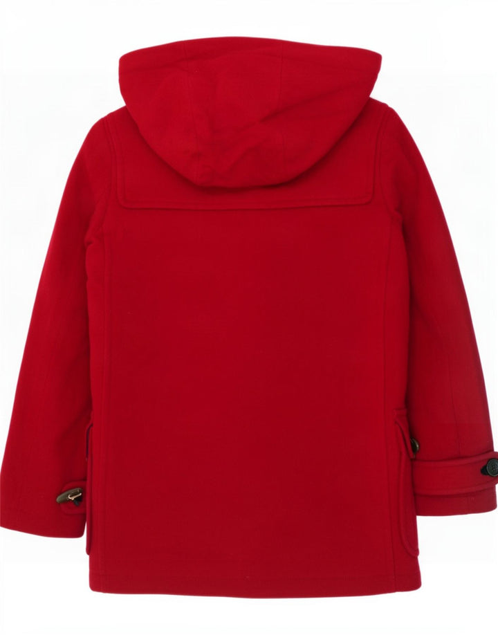 Joules Womens Hooded Duffle Coat UK 8 Small Red Wool