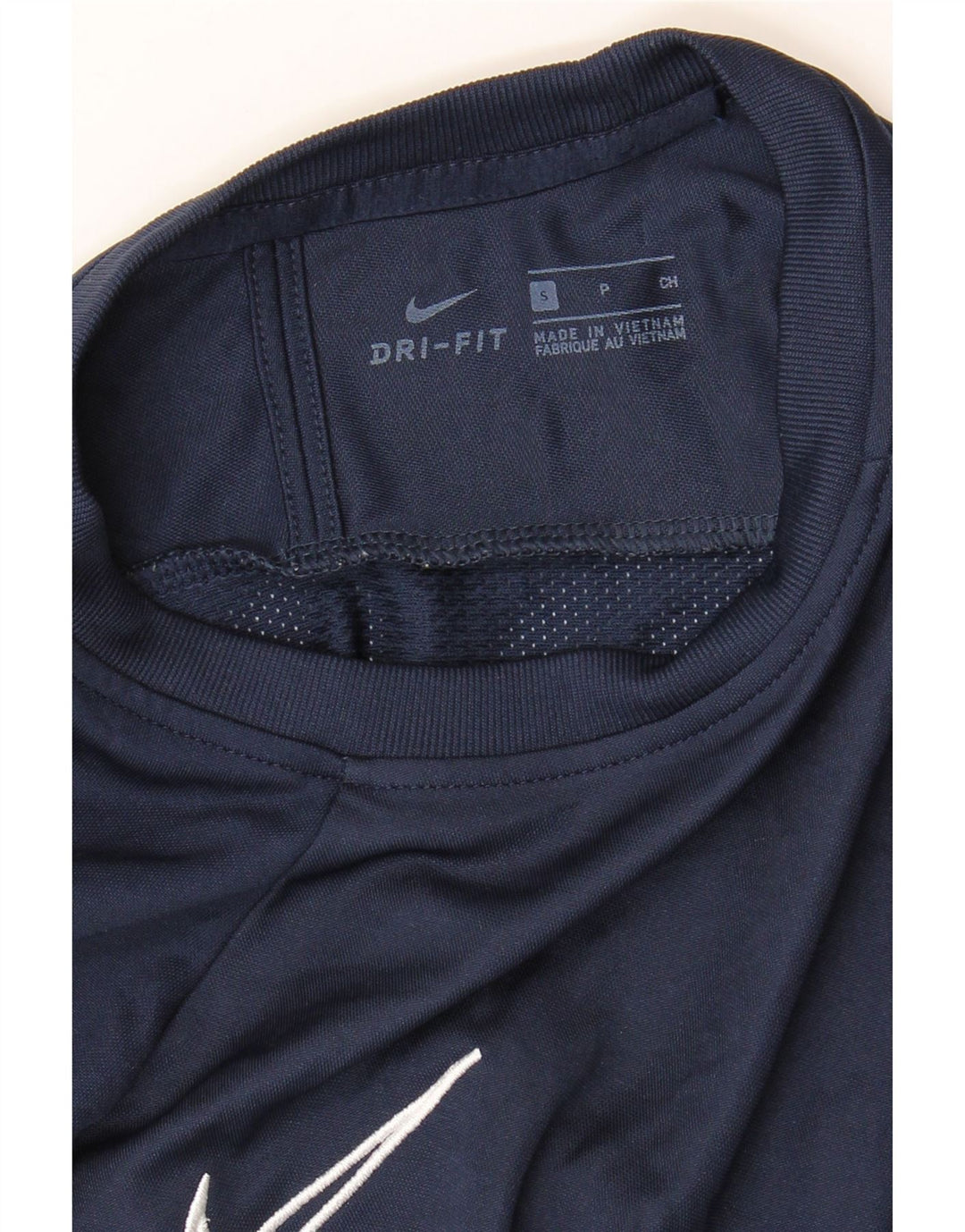 Męski T-shirt Nike Dri Fit, mały, granatowy, z blokami kolorów