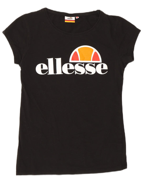 Damska koszulka Ellesse Heritage z grafiką Top UK 14, duża czarna