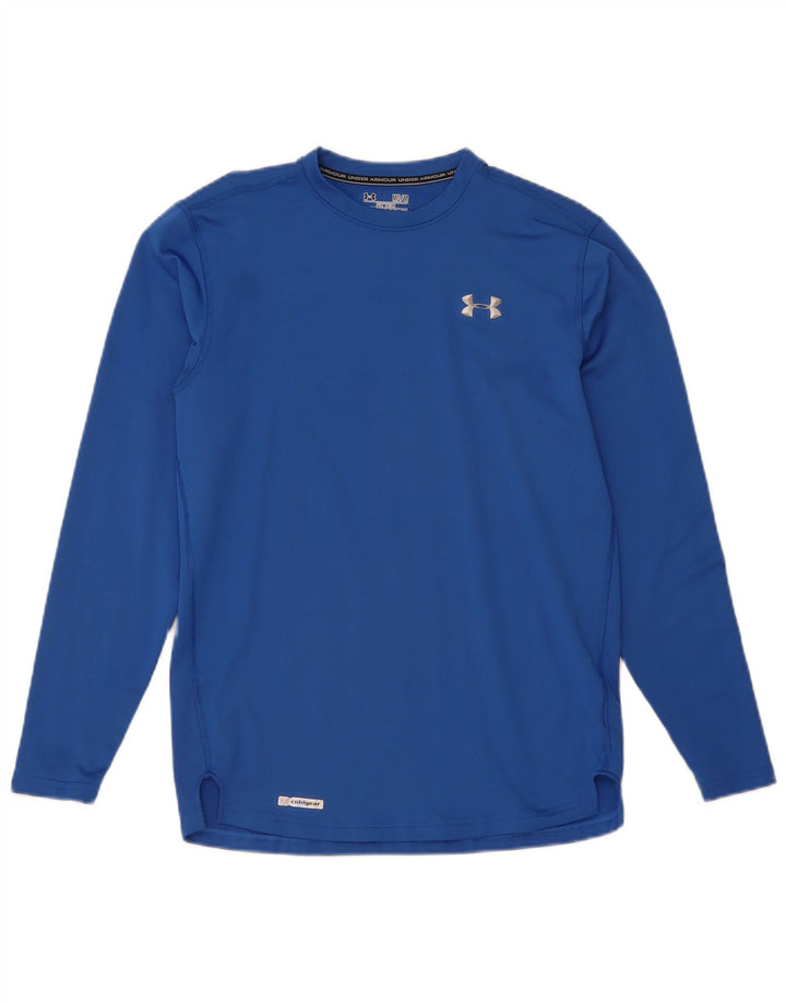 Męska koszulka Cold Gear Under Armour z długim rękawem, średnioniebieska, z poliestru
