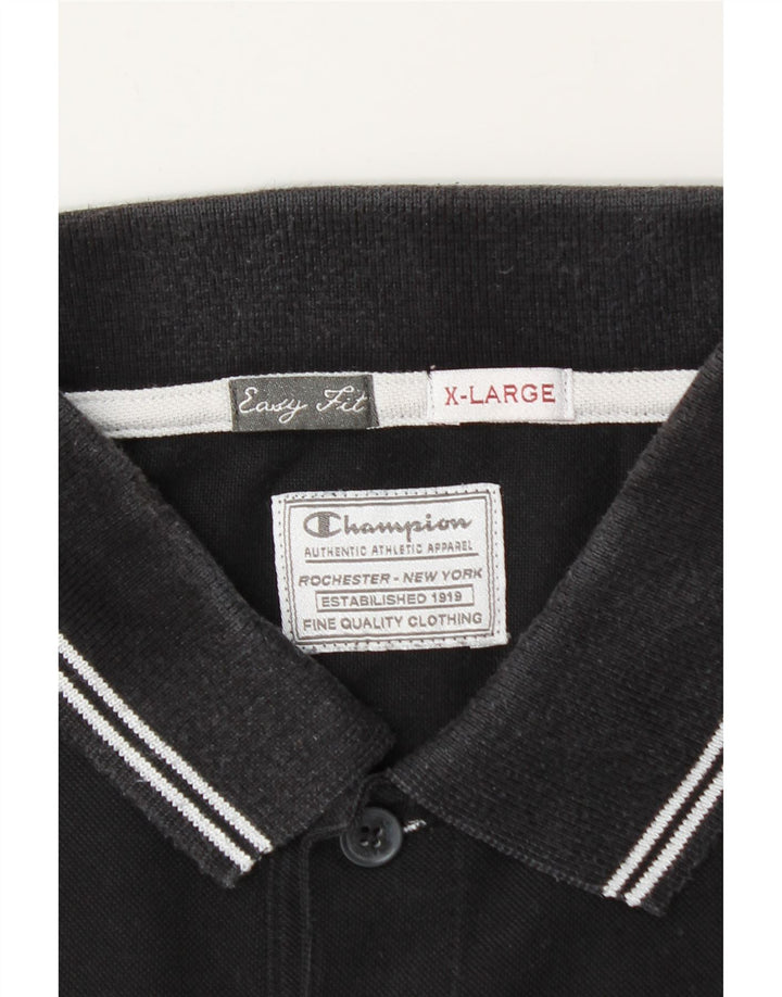Męska koszulka polo Champion Easy Fit XL w kolorze czarnym