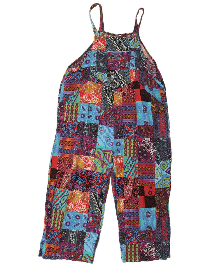 Damski kombinezon bez rękawów VINTAGE UK 14, duży, wielobarwny patchwork
