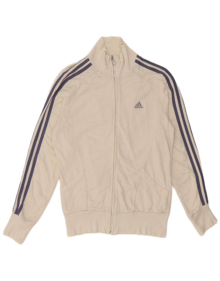 Damska bluza dresowa Adidas, mała, biała, bawełniana