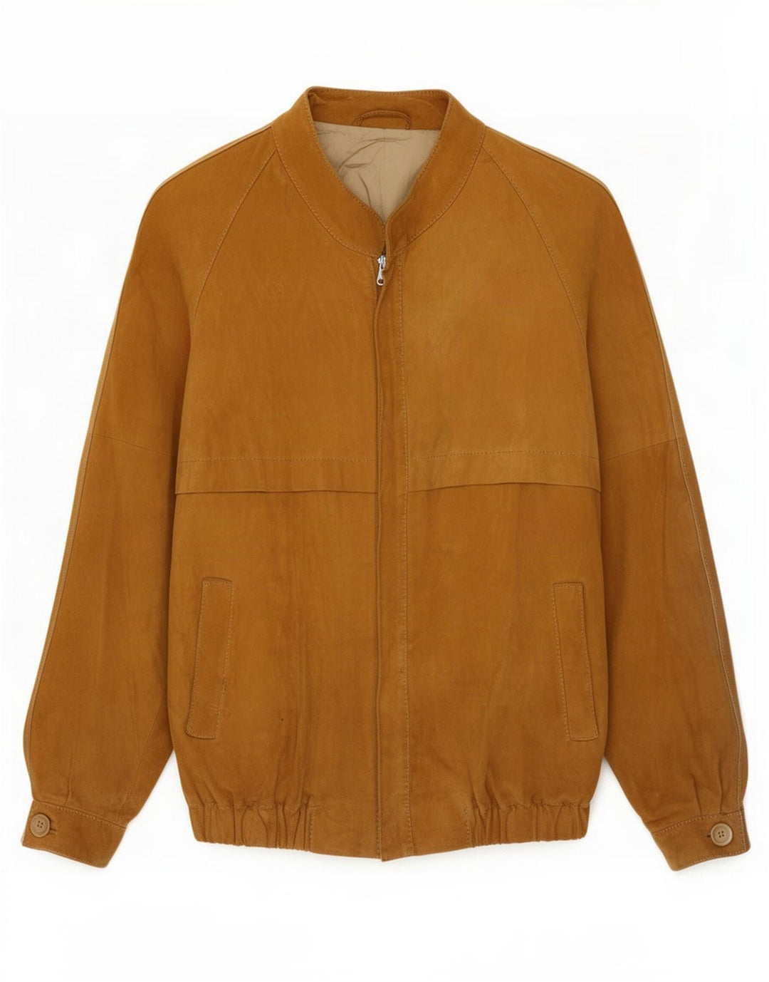 Vintage męska zamszowa kurtka bomber UK 36 Small Beige