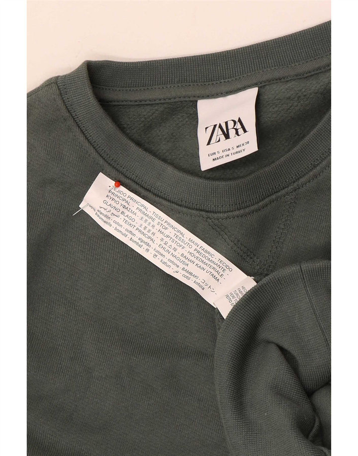 Męski sweter Zara, mały, zielony, bawełniany