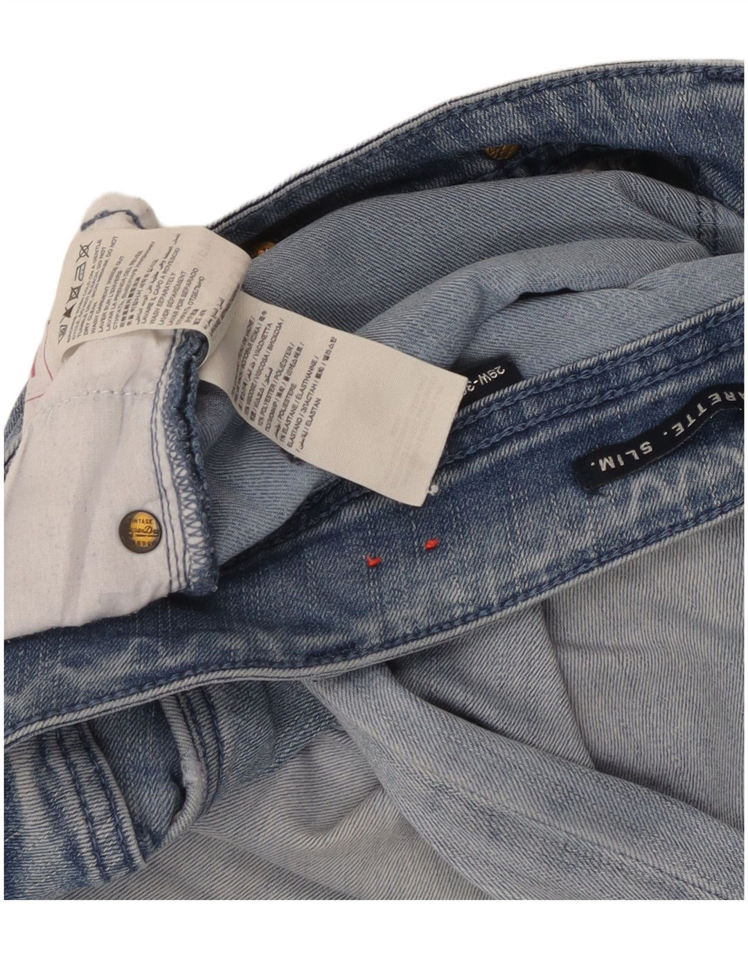 Damskie jeansy Superdry Cigarette W29 L32 Niebieskie, bawełniane
