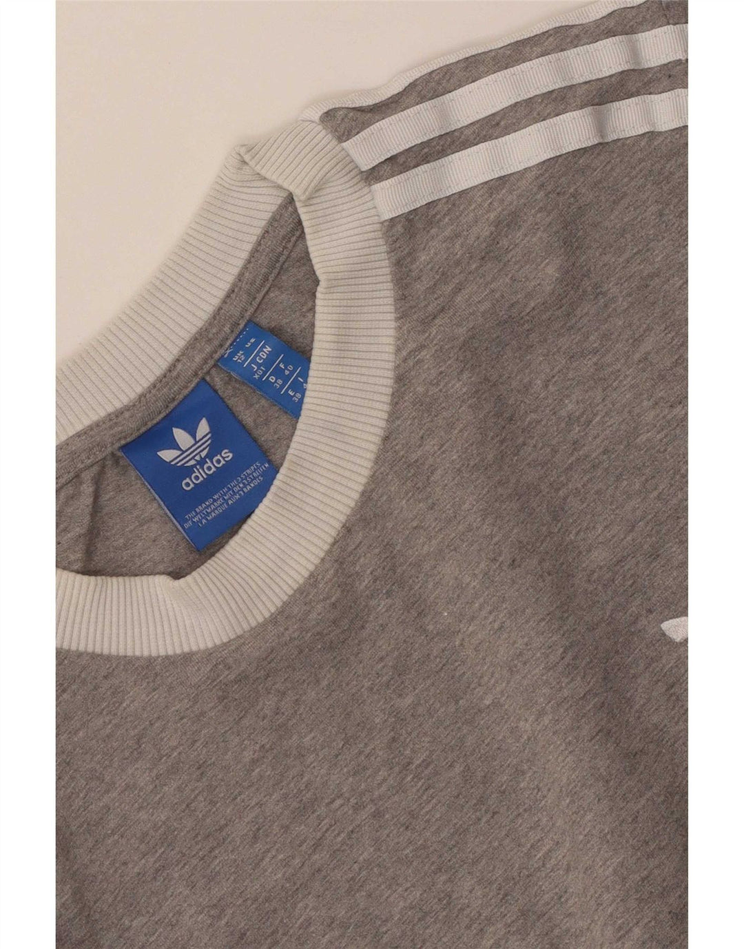 Damska bluza Adidas Graphic Jumper UK 12 Średni szary, blok kolorów