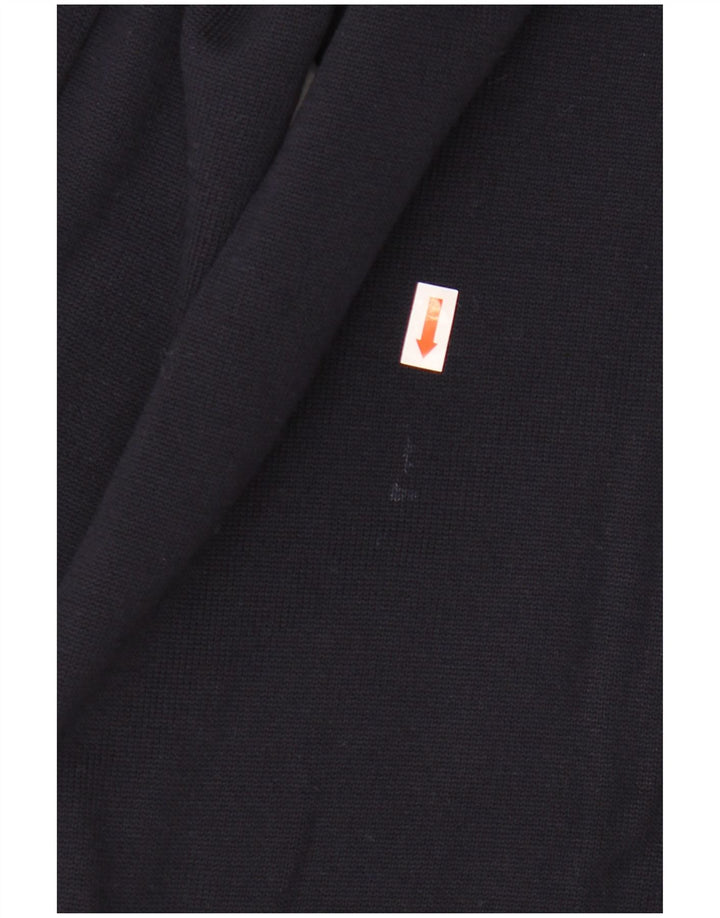 Męski sweter MARZ z dekoltem w kształcie litery V IT 52, duży, granatowy, wełniany