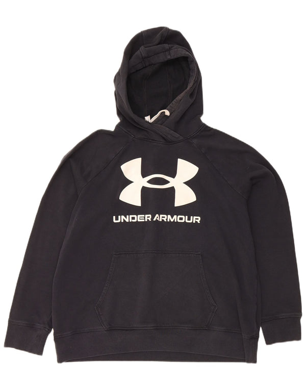 Damski sweter z kapturem Under Armour Graphic UK 16, duży, granatowy, bawełniany