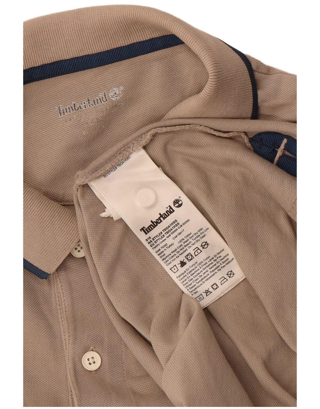 Męska koszulka polo Timberland XL, beżowa, bawełniana