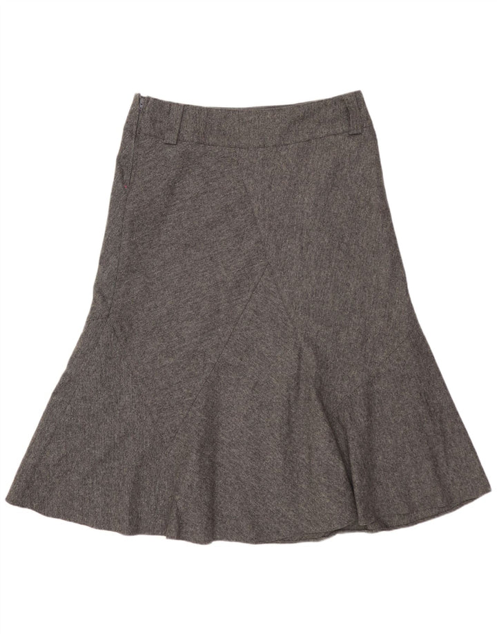 Marks & Spencer Damska spódnica w kształcie litery A UK 12 Medium W32 Szara, nakrapiana nowa wełna