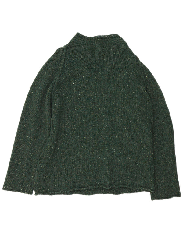 Damski sweter z golfem Gas UK 20 2XL Zielona wełna w cętki