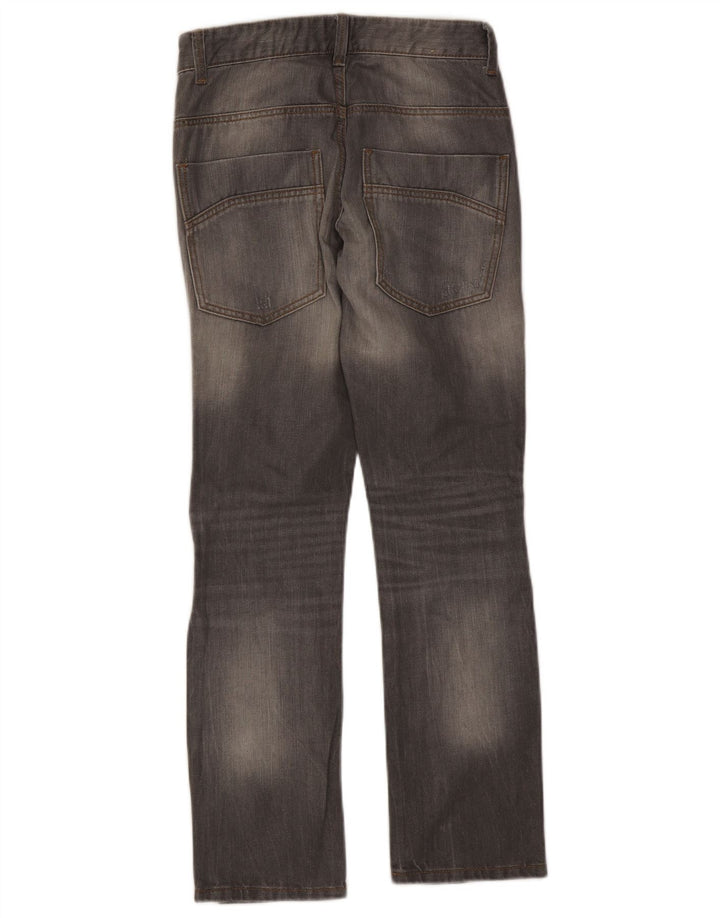 BENETTON Dziewczęce proste dżinsy w trudnej sytuacji 11-12 lat 2XL W28 L28 szare