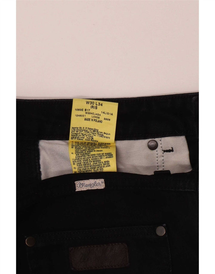 Damskie jeansy Wrangler Iris Straight W30 L30 Czarne bawełniane
