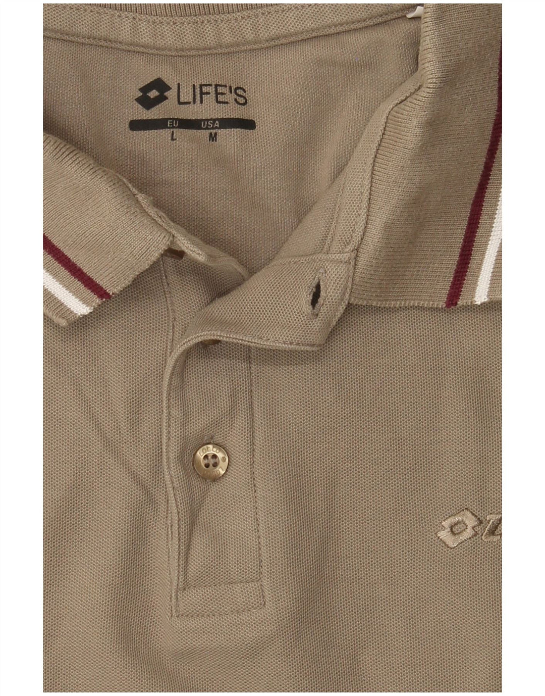 LOTTO Mens Polo Shirt Medium Grey