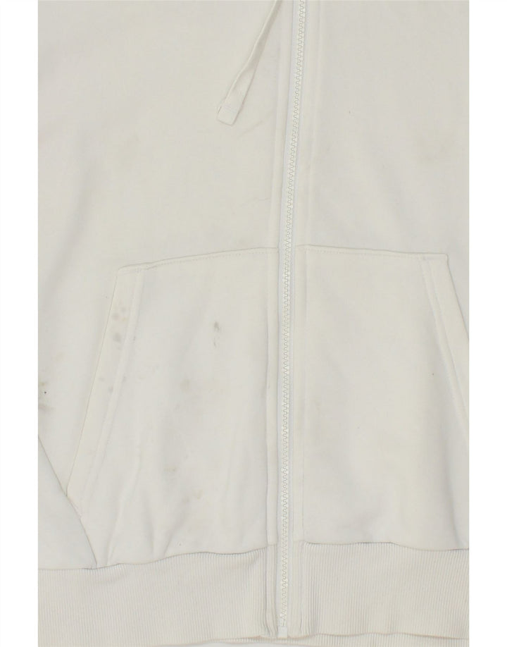 PUMA Mens Zip Hoodie Sweater Small White Colourblock Cotton Vintage Puma and Second-Hand Puma from Messina Hembry 