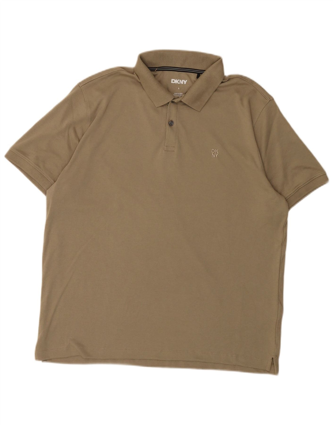 Męska koszulka polo Dkny, duża, bawełniana w kolorze khaki