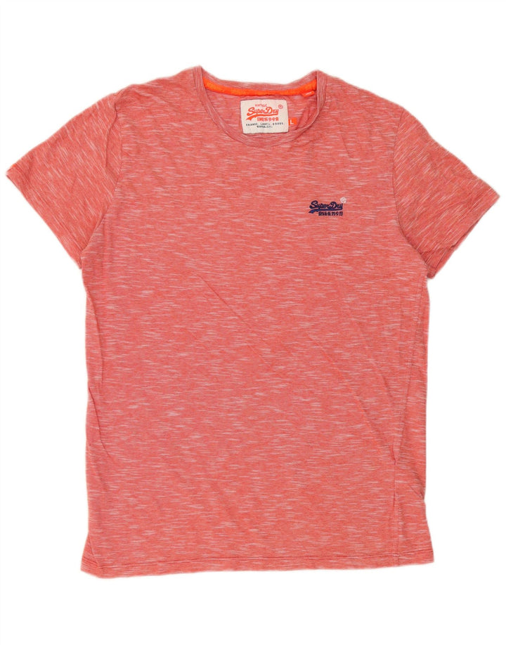 T-shirt męski SUPERDRY, duży, bawełniany w czerwone plamki